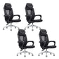 Modern Padded Arms Office Chair Tilt Mechanism Ergonomic Desk Chair with Wheels Black 4 Piece Set Without Footrest Clearhalo 'furn' 'furn_office_chair' 'Furniture' 'Office Chairs' 'Office Furniture' 'office_chair' 7202792