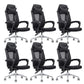Modern Padded Arms Office Chair Tilt Mechanism Ergonomic Desk Chair with Wheels Black 6 Piece Set Without Footrest Clearhalo 'furn' 'furn_office_chair' 'Furniture' 'Office Chairs' 'Office Furniture' 'office_chair' 7202793