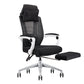 Modern Padded Arms Office Chair Tilt Mechanism Ergonomic Desk Chair with Wheels Black White 1 Piece With Footrest Clearhalo 'furn' 'furn_office_chair' 'Furniture' 'Office Chairs' 'Office Furniture' 'office_chair' 7202811