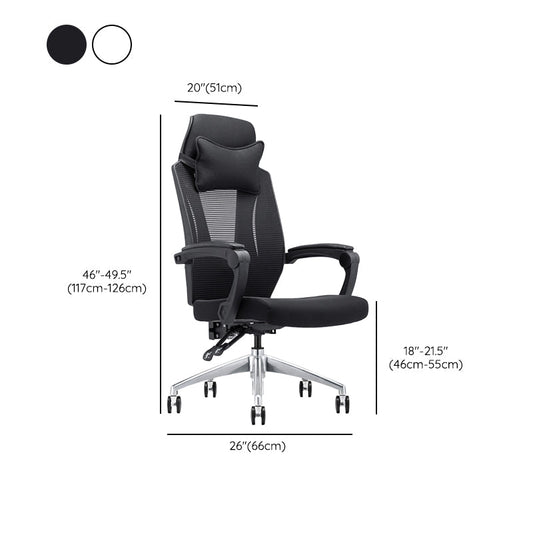 Modern Padded Arms Office Chair Tilt Mechanism Ergonomic Desk Chair with Wheels Clearhalo 'furn' 'furn_office_chair' 'Furniture' 'Office Chairs' 'Office Furniture' 'office_chair' 7202816