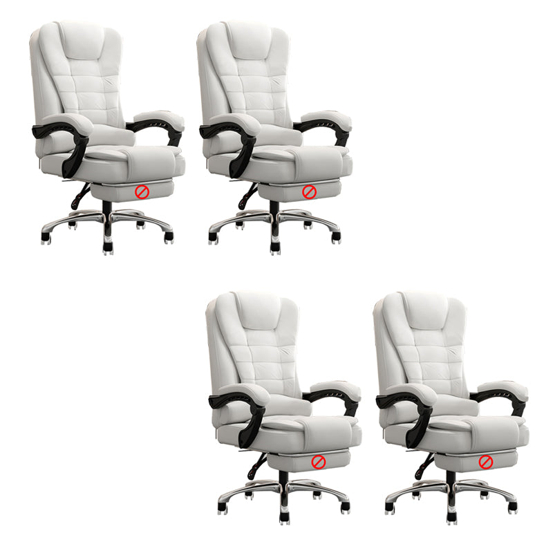 Height Adjustable Faux Leather Office Chair Ergonomic Home Office Chair