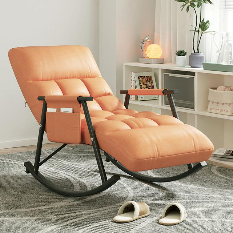 Loissine simple chaise de canapé paresseux moderne, chaise à bascule du salon de base en fer pour balcon