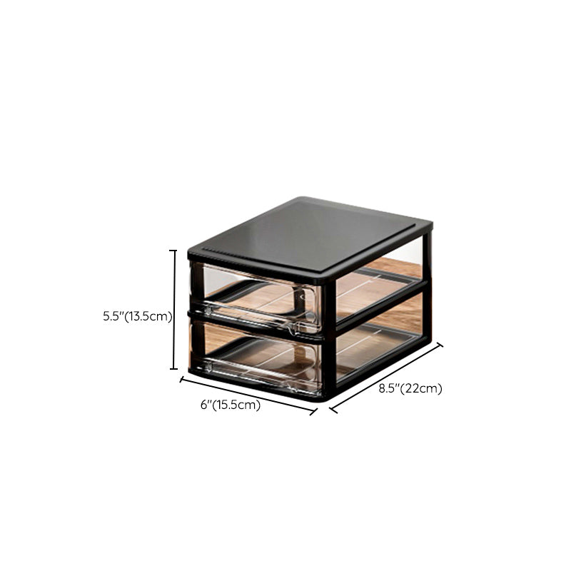 Archivo del archivador Cajones de plástico verticales contemporáneos Archivo transparente