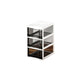 Lateral Filing Cabinet Transparent Plastic Drawers File Cabinet for Home or Office