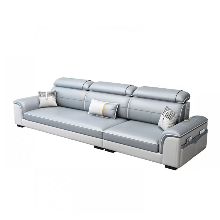 Canapés en coupe bleu en L