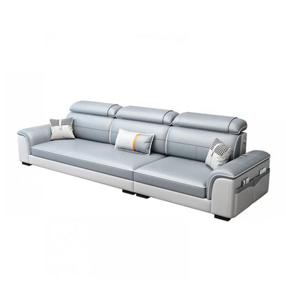 Canapés en coupe bleu en L