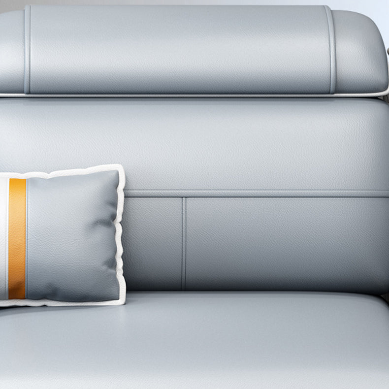 Canapés en coupe bleu en L