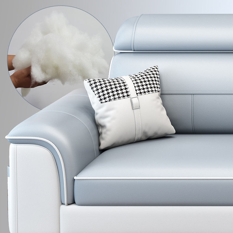 Canapés en coupe bleu en L