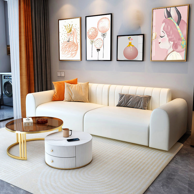 Weiße Sachfalle -Sofas Massivholz Schnittsschnitt Couch für Wohnzimmer