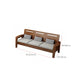 Brown Square Arm Sectional Sofas Solid Wood Sectional Couch for Living Room