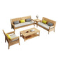 Solid Wood Sectional Sofas Solid Wood Natural Color Sectional Couch Clearhalo 'furn' 'furn_sectionals' 'Furniture' 'Living Room Furniture' 'Sectionals' 7204945