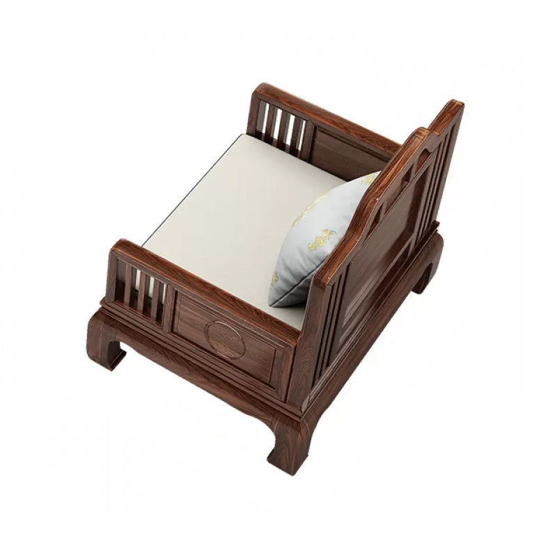 Scandinavian Sectional Sofas Solid Wood Brown Sectional Couch 1-Seater Sofa Flannel Clearhalo 'furn' 'furn_sectionals' 'Furniture' 'Living Room Furniture' 'Sectionals' 7204955