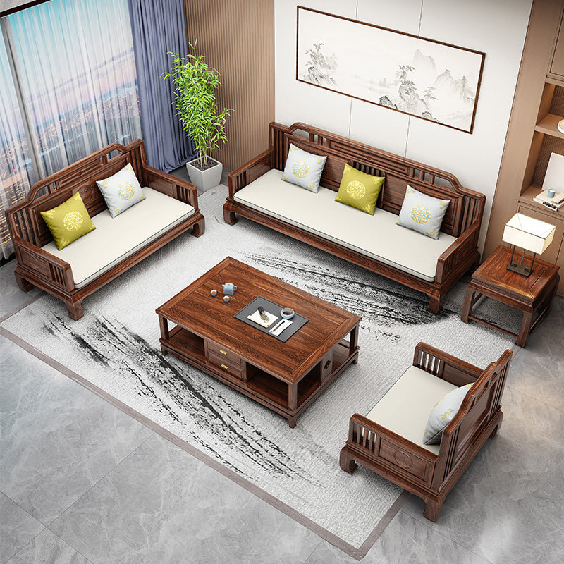 Scandinavian Sectional Sofas Solid Wood Brown Sectional Couch Clearhalo 'furn' 'furn_sectionals' 'Furniture' 'Living Room Furniture' 'Sectionals' 7204956