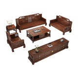 Scandinavian Sectional Sofas Solid Wood Brown Sectional Couch Clearhalo 'furn' 'furn_sectionals' 'Furniture' 'Living Room Furniture' 'Sectionals' 7204960