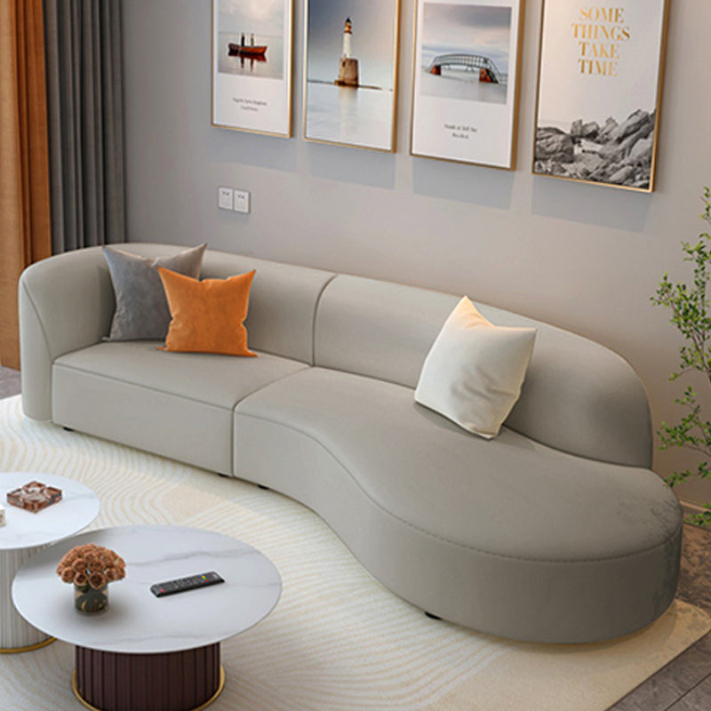 Sofá seccional de manchas seccional de madera gris para sala de estar para sala de estar