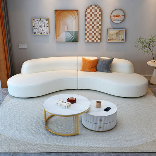 Witte sectionals Stain-resistente sectionele bank voor de woonkamer