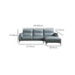 Flared Arms Sectionals Genuine Leather Sectional Sofa for Living Room Clearhalo 'furn' 'furn_sectionals' 'Furniture' 'Living Room Furniture' 'Sectionals' 7205087
