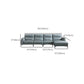 Flared Arms Sectionals Genuine Leather Sectional Sofa for Living Room Clearhalo 'furn' 'furn_sectionals' 'Furniture' 'Living Room Furniture' 'Sectionals' 7205088