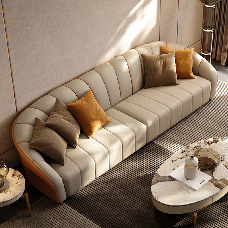 Section des bras en pente canapé sectionnel en cuir authentique pour le salon