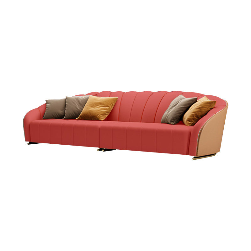 Section des bras en pente canapé sectionnel en cuir authentique pour le salon