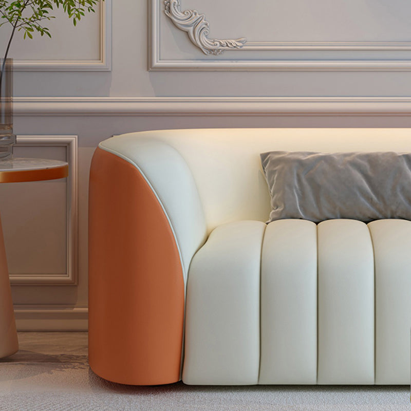 White Durable Sectional Sofas Solid Wood Sofa for Living Room Clearhalo 'furn' 'furn_sectionals' 'Furniture' 'Living Room Furniture' 'Sectionals' 7205137