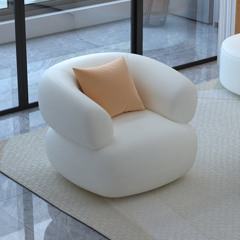 Coussin de coussin blanc en bois massif en bois incurvé pour le salon