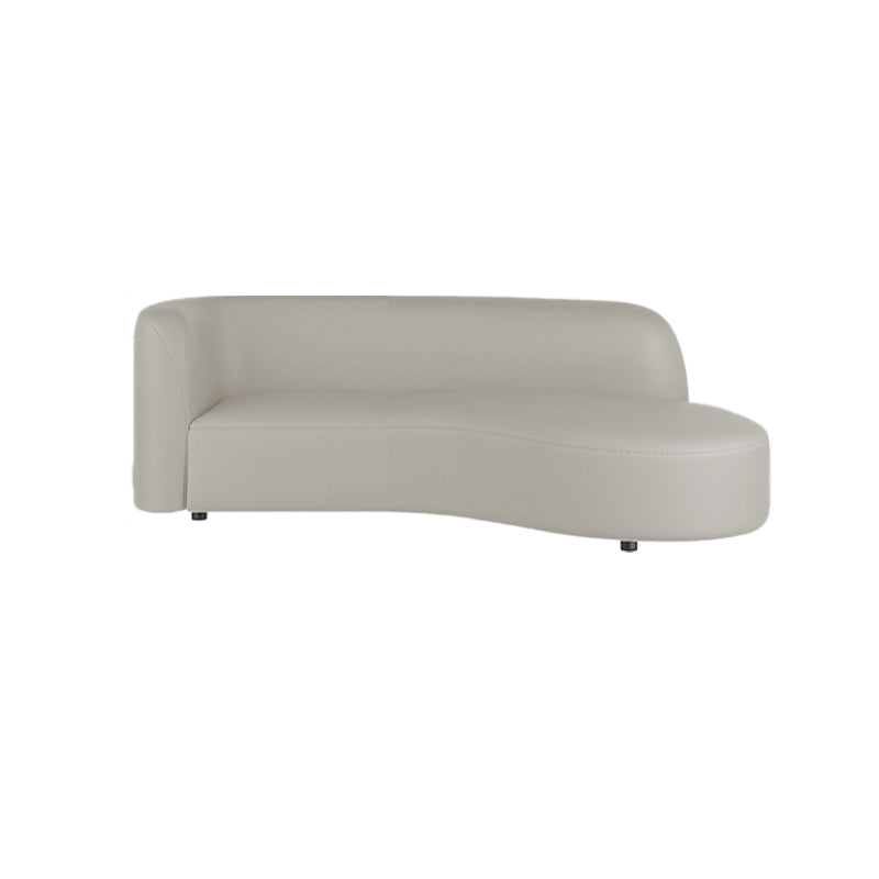 Grey Cushion Back Curved Sectional Sofa Scratch Resistant Sectionals Clearhalo 'furn' 'furn_sectionals' 'Furniture' 'Living Room Furniture' 'Sectionals' 7205268