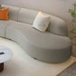 Grey Cushion Back Curved Sectional Sofa Scratch Resistant Sectionals Clearhalo 'furn' 'furn_sectionals' 'Furniture' 'Living Room Furniture' 'Sectionals' 7205270