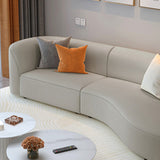 Grey Cushion Back Curved Sectional Sofa Scratch Resistant Sectionals Clearhalo 'furn' 'furn_sectionals' 'Furniture' 'Living Room Furniture' 'Sectionals' 7205271