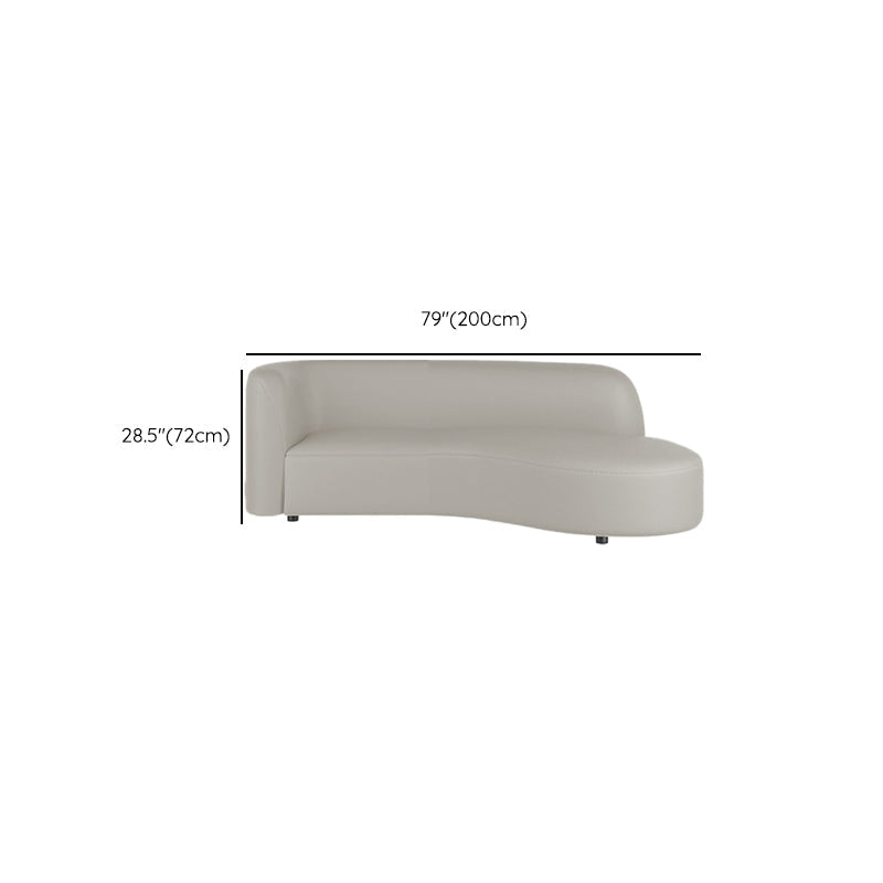 Grey Cushion Back Curved Sectional Sofa Scratch Resistant Sectionals Clearhalo 'furn' 'furn_sectionals' 'Furniture' 'Living Room Furniture' 'Sectionals' 7205273