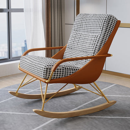 Mère de style glam Mère d'alimentation canapé à bascule chaise à bascule intérieure avec ottoman