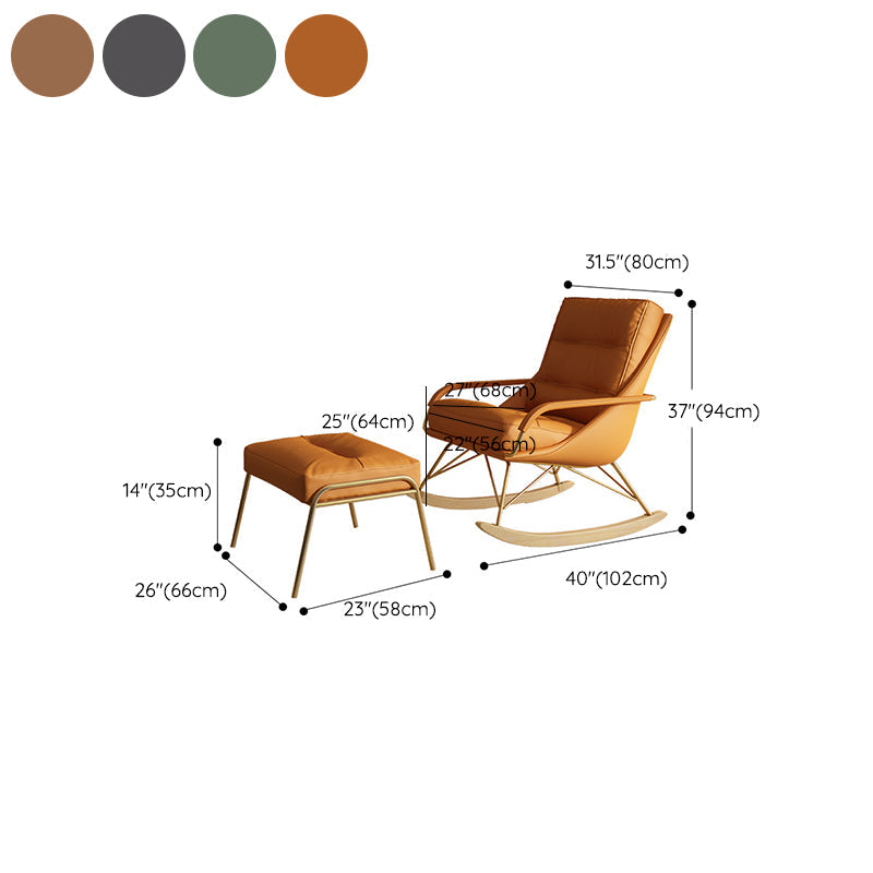 Mère de style glam Mère d'alimentation canapé à bascule chaise à bascule intérieure avec ottoman