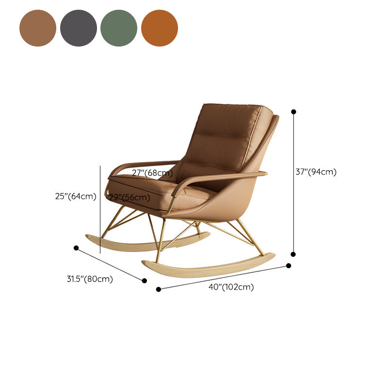 Mère de style glam Mère d'alimentation canapé à bascule chaise à bascule intérieure avec ottoman