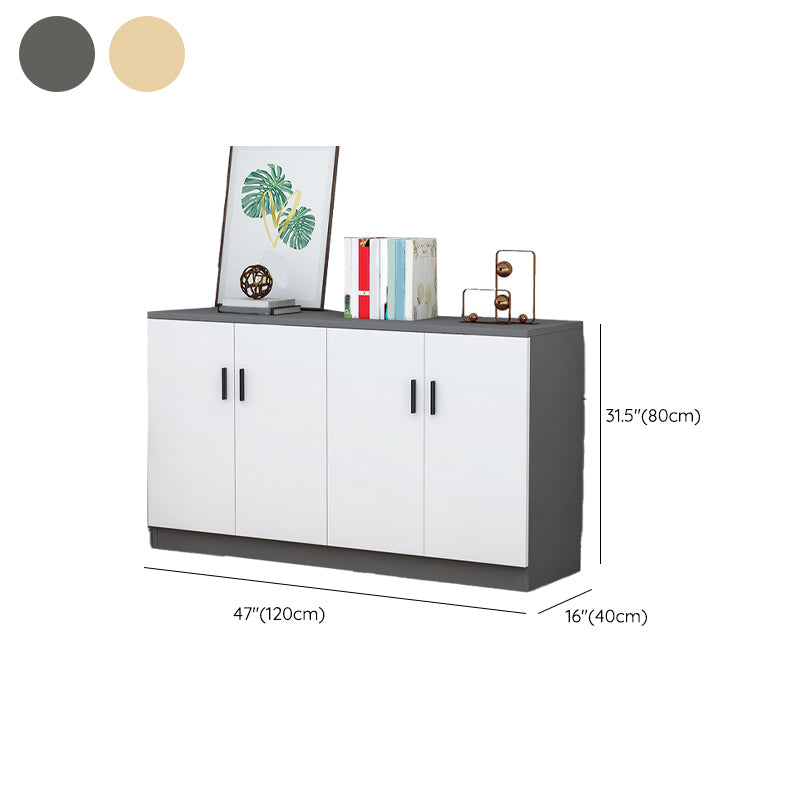 Moderno server per scaffali regolabili in legno ingegnerizzato la credenza con porte