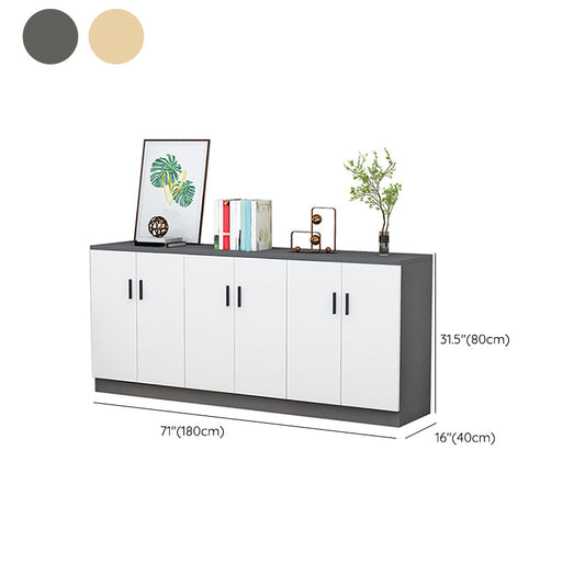 Moderno server per scaffali regolabili in legno ingegnerizzato la credenza con porte