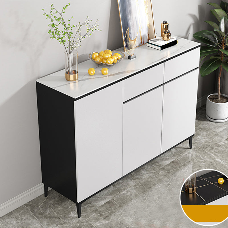 Server in legno ingegnerizzato moderno moderno moderno con scaffalatura regolabile