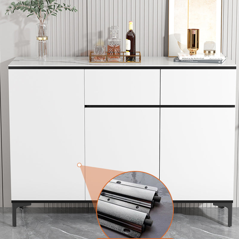 Server in legno ingegnerizzato moderno moderno moderno con scaffalatura regolabile