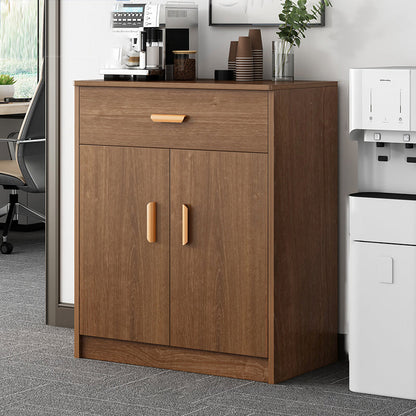 Modern Sideboard Cabinet Engineered Wood Living Room Server with Drawers 24"L x 14"W x 35"H Brown
