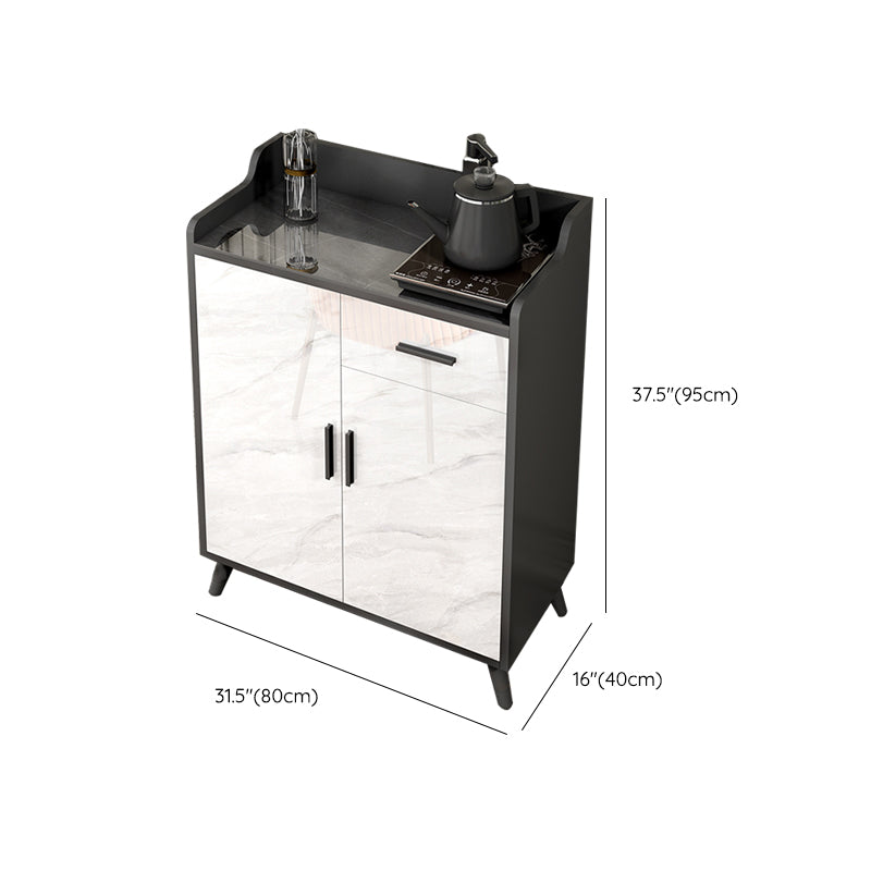 Sideboard di pietra contemporanea Scaffali regolabili Sideboard mobile con 1 disegno