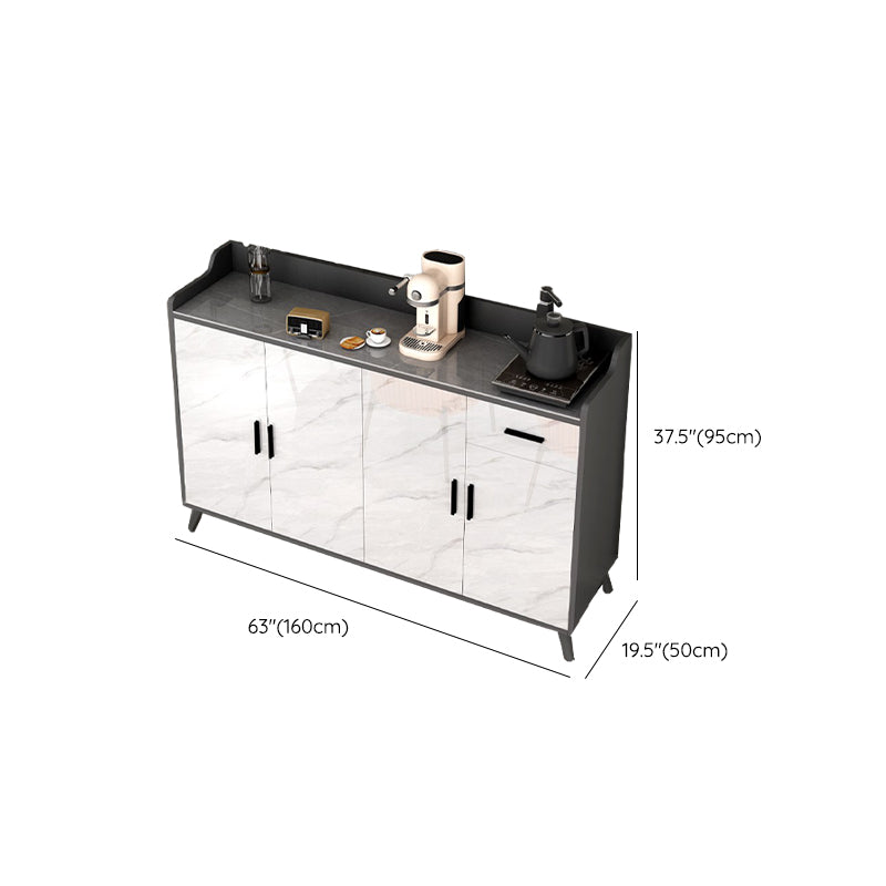 Sideboard di pietra contemporanea Scaffali regolabili Sideboard mobile con 1 disegno