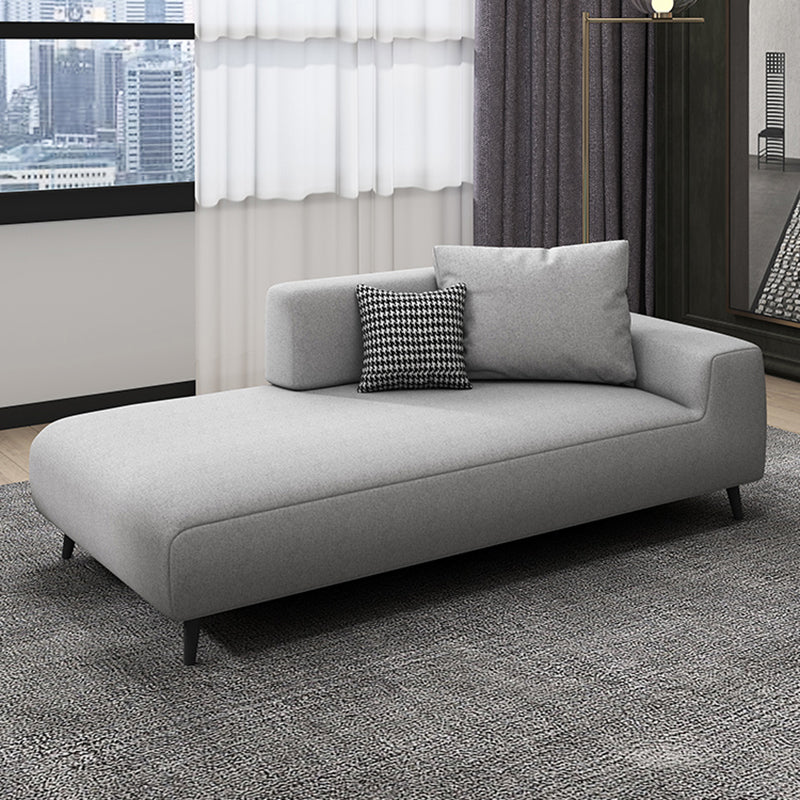 Scandinavian Linen Blend Accent Chair with One Arms Reclining Oversized Lounge Chair Light Gray Right-Arm Chaise Clearhalo 'Chairs & Seating' 'Chaise Lounge' 'chaise_lounge' 'furn' 'furn_chaise_lounge' 'Furniture' 'Living Room Furniture' 7209792