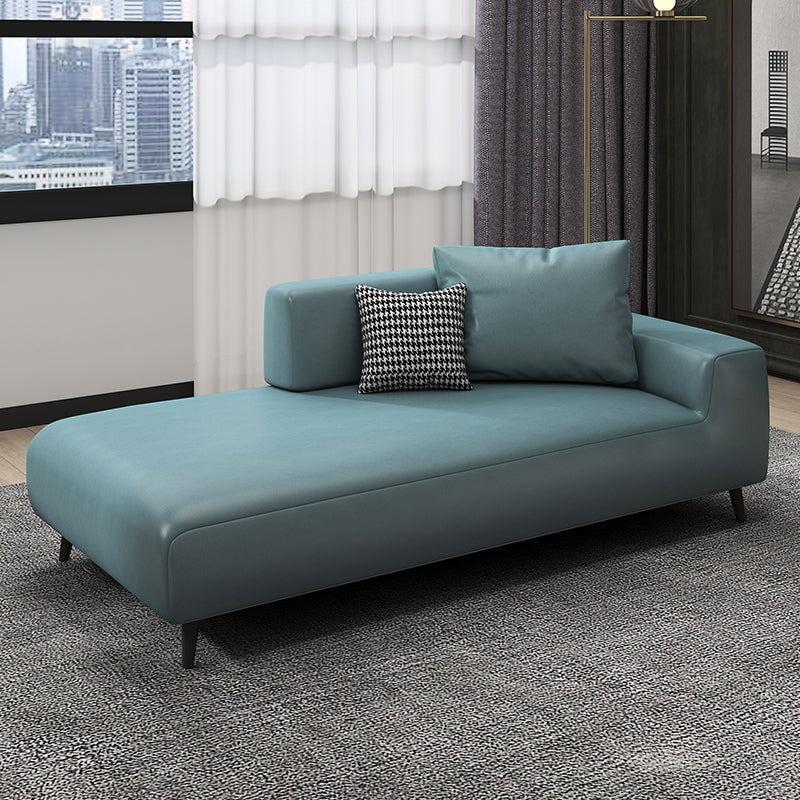 Scandinavian Linen Blend Accent Chair with One Arms Reclining Oversized Lounge Chair Aqua Right-Arm Chaise Clearhalo 'Chairs & Seating' 'Chaise Lounge' 'chaise_lounge' 'furn' 'furn_chaise_lounge' 'Furniture' 'Living Room Furniture' 7209802