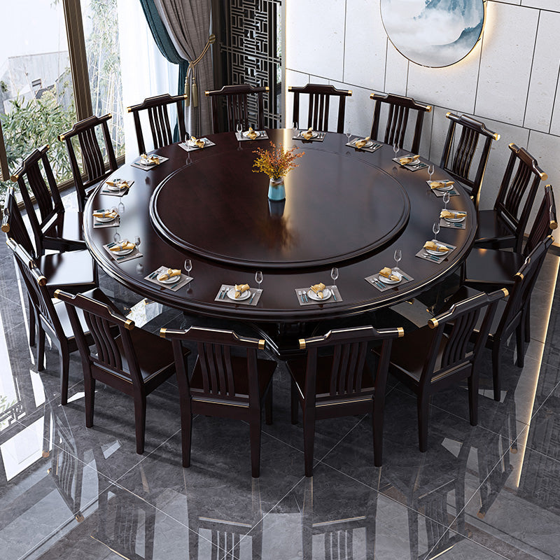 Solid Wood Dining Table Traditional Round Dinner Table for Dining Room Clearhalo 'Dining Tables & Seating' 'Dining Tables' 'dining_table' 'furn' 'furn_dining_table' 'Furniture' 'Kitchen & Dining Furniture' 7211652