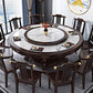 Stone Dining Table Round Dinner Table with Rubberwood Base for Dining Room Clearhalo 'Dining Tables & Seating' 'Dining Tables' 'dining_table' 'furn' 'furn_dining_table' 'Furniture' 'Kitchen & Dining Furniture' 7211666
