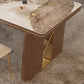 Stone Top Dinette Table with Storage Modern Kitchen Dining Table Clearhalo 'Dining Tables & Seating' 'Dining Tables' 'dining_table' 'furn' 'furn_dining_table' 'Furniture' 'Kitchen & Dining Furniture' 7211683