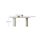 Modern White Dining Table Sintered Stone Dinner Table for Dining Room Clearhalo 'Dining Tables & Seating' 'Dining Tables' 'dining_table' 'furn' 'furn_dining_table' 'Furniture' 'Kitchen & Dining Furniture' 7211727