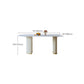 Modern White Dining Table Sintered Stone Dinner Table for Dining Room Clearhalo 'Dining Tables & Seating' 'Dining Tables' 'dining_table' 'furn' 'furn_dining_table' 'Furniture' 'Kitchen & Dining Furniture' 7211729
