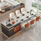 Modern Rectangle Dining Table Sintered Stone Dinner Table with Acrylic Base Clearhalo 'Dining Tables & Seating' 'Dining Tables' 'dining_table' 'furn' 'furn_dining_table' 'Furniture' 'Kitchen & Dining Furniture' 7211771