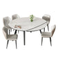 Mesa de comedor sencilla y moderna, mesa de comedor de piedra sinterizada con base de madera