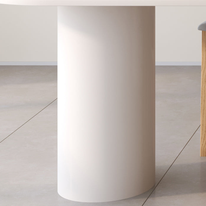 Mesa de comedor con tapa de piedra blanca Mesa de comedor interior moderna de forma libre